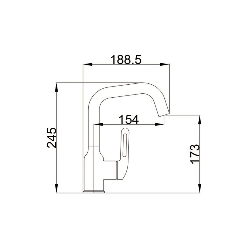HB10825-7 Смеситель HAIBA д/раковины, однорыч., нерж. сталь, черный