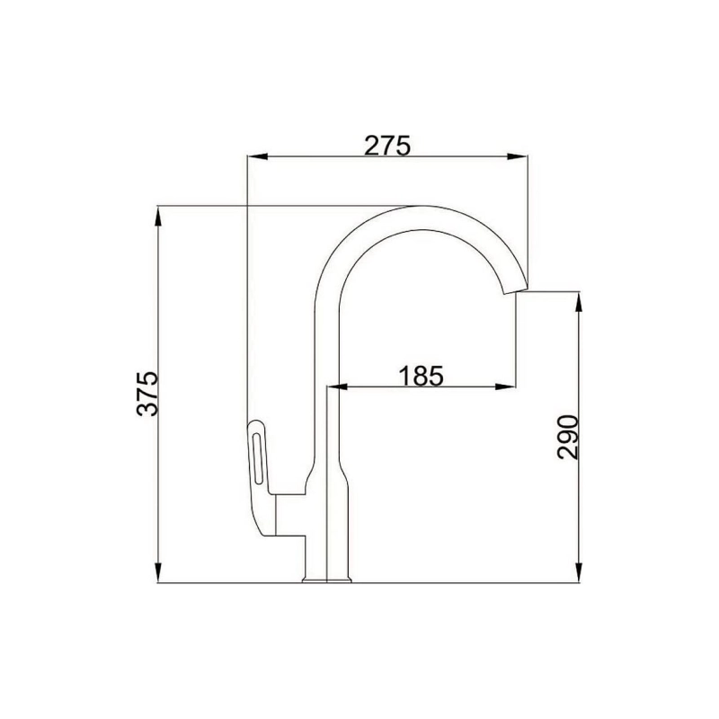HB70825-8 Смеситель HAIBA однорычаж. д/кухни, нерж. сталь, белый