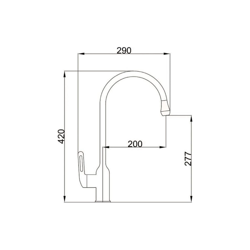 HB71825-5 Смеситель HAIBA однорычаж. д/кухни, нерж. сталь, золото