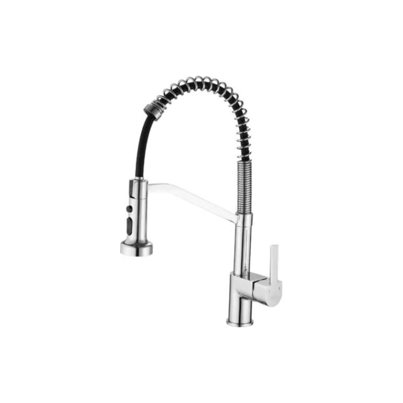 HB73826 Смеситель HAIBA однорычаж. д/кухни, гибкий излив, латунь, хром