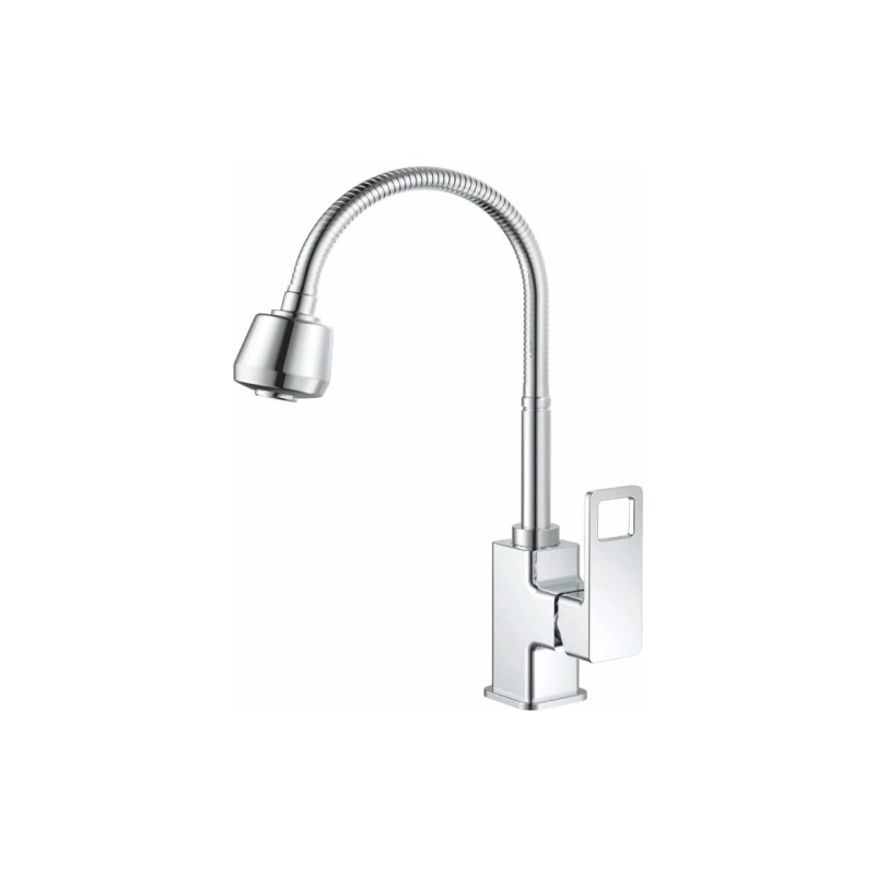 HB73615 Смеситель HAIBA однорычаж. д/кухни, 2-режима, латунь, хром