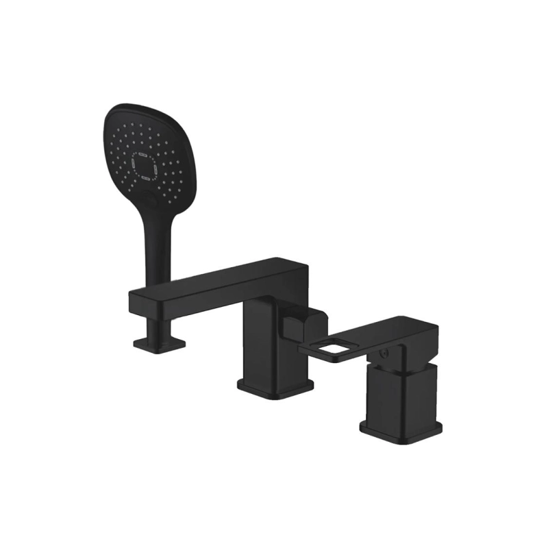 HB80615-7 Смеситель HAIBA д/ванны на борт, 3 отверстия, черный