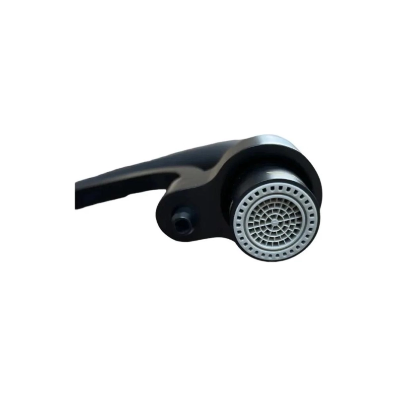 HB76615-7 Смеситель HAIBA однорычаж. д/кухни, с подключением фильтра, гибкий излив, латунь, черный