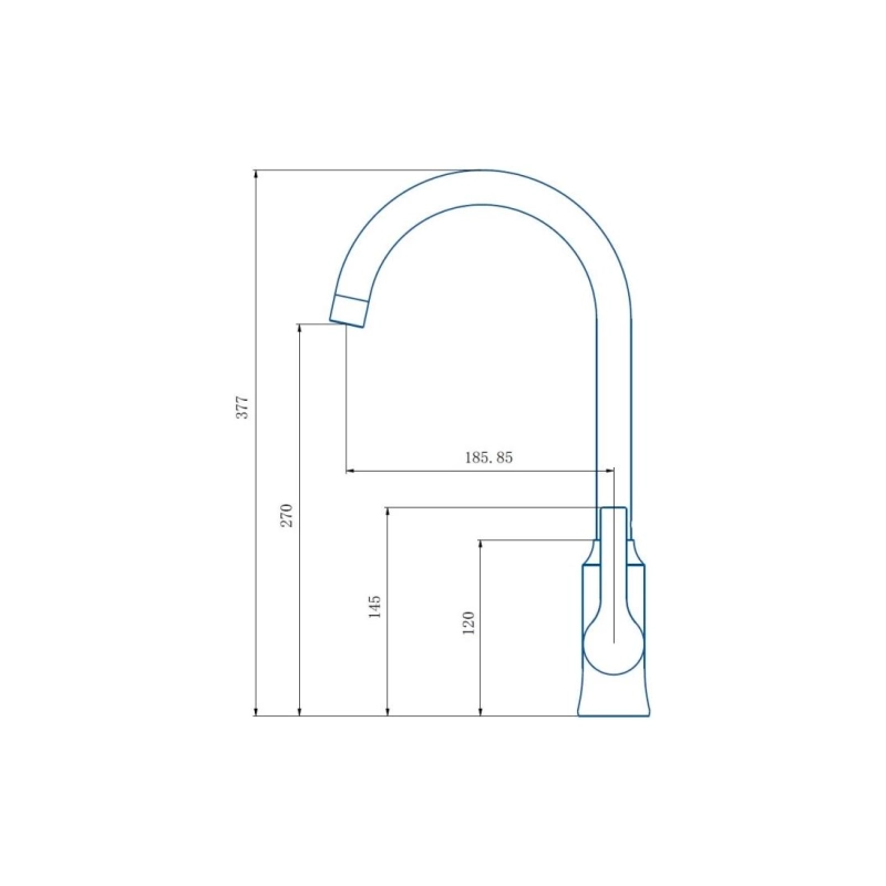 HB70652-7 Смеситель HAIBA однорычаж. д/кухни, латунь, черный