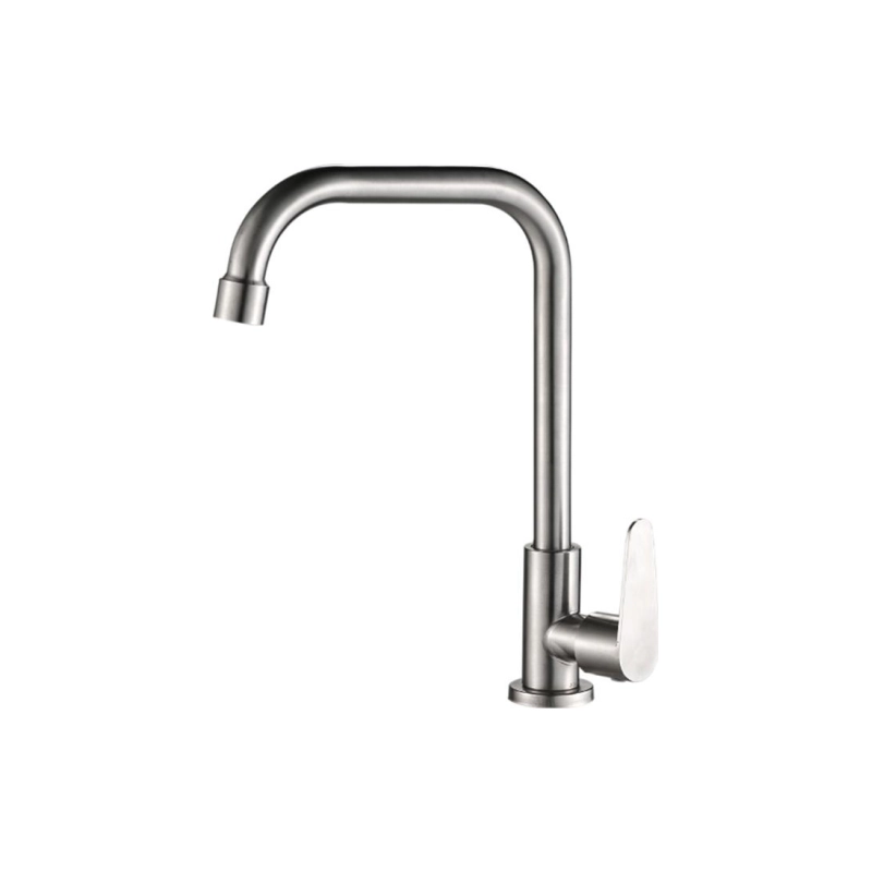 HB4182 Смеситель HAIBA моно однорычаж. д/кухни, нерж. сталь