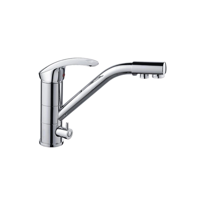 HB4321 Смеситель HAIBA однорычаж. д/кухни, с подключением фильтра, латунь, хром