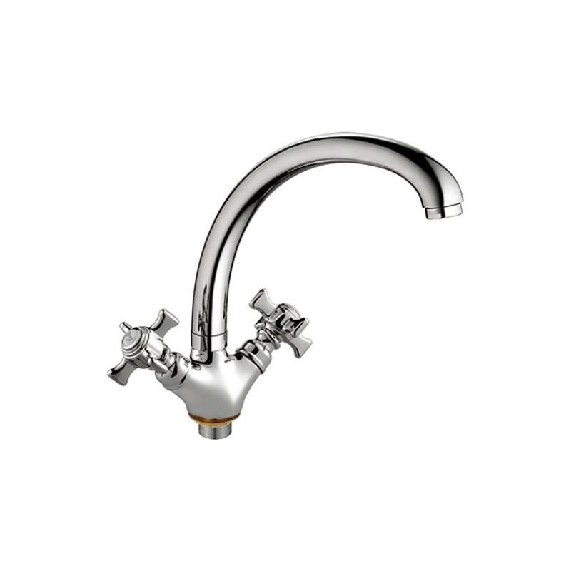 HB4824 Смеситель HAIBA двухвент. д/кухни, латунь, хром