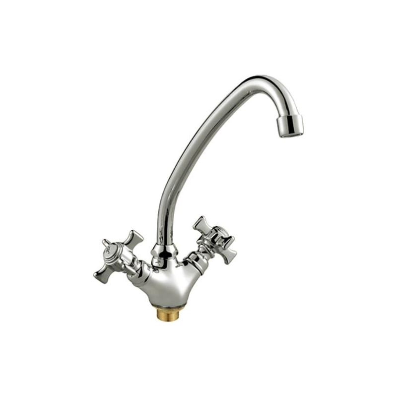 HB4924 Смеситель HAIBA двухвент. д/кухни, латунь, хром