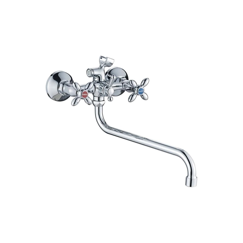 HB2227 Смеситель HAIBA д/ванны, длинный излив, латунь, хром