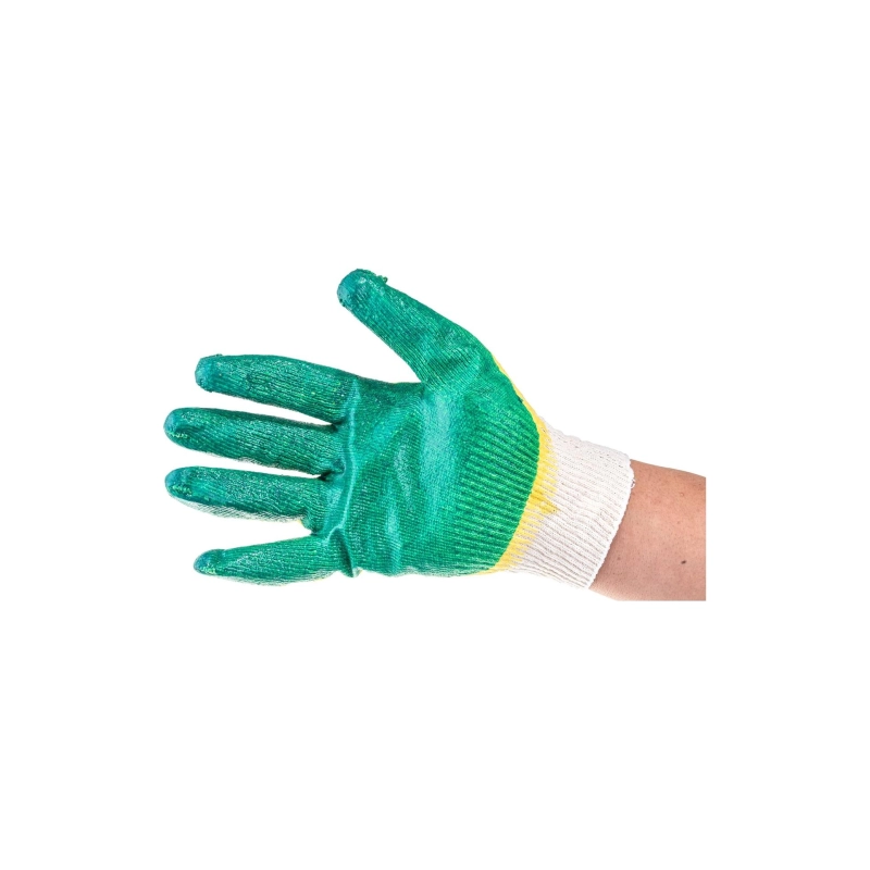 Перчатки х/б трикотаж, латекс, двойн. облив, 13кл. Сибртех (67851)