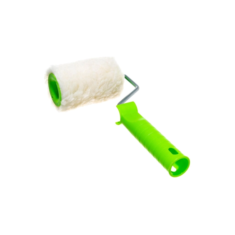 Валик натурал.мех 100 мм, ворс 12мм, D=48мм, ручка d=6 мм Сибртех (80121)