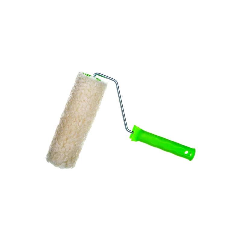 Валик натурал.мех 200 мм, ворс 12мм, D=48мм, ручка d=6 мм Сибртех (80123)