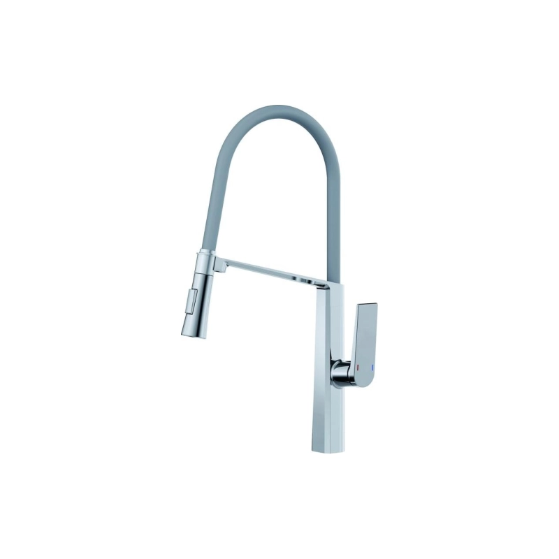 HB73827 Смеситель HAIBA однорычаж. д/кухни, гибкий излив, латунь, хром