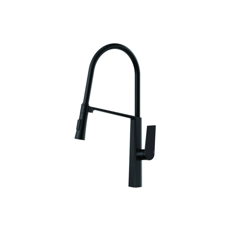 HB73827-7 Смеситель HAIBA однорычаж. д/кухни, гибкий излив, латунь, черный