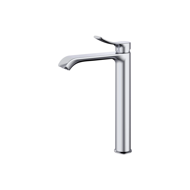 HB11553 Смеситель HAIBA д/раковины, однорыч., высокий излив, латунь, хром