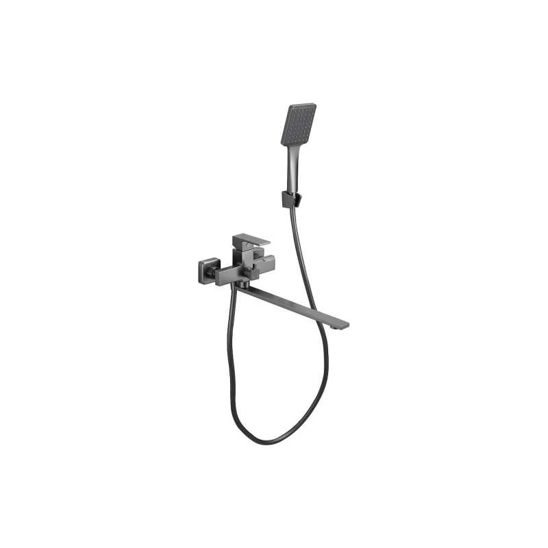 B22613-3 Смеситель BELZ д/ванны, длинный излив, латунь, вороненая сталь