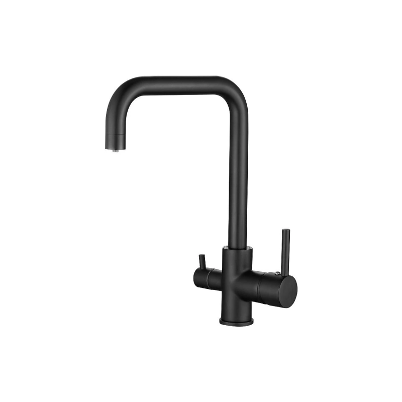 B76802-7 Смеситель BELZ однорычаж. д/кухни, с подключением фильтра, латунь, черный