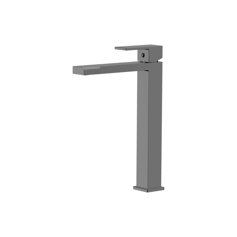 B11613-3 Смеситель BELZ д/раковины, однорыч., высокий излив, латунь, вороненая сталь