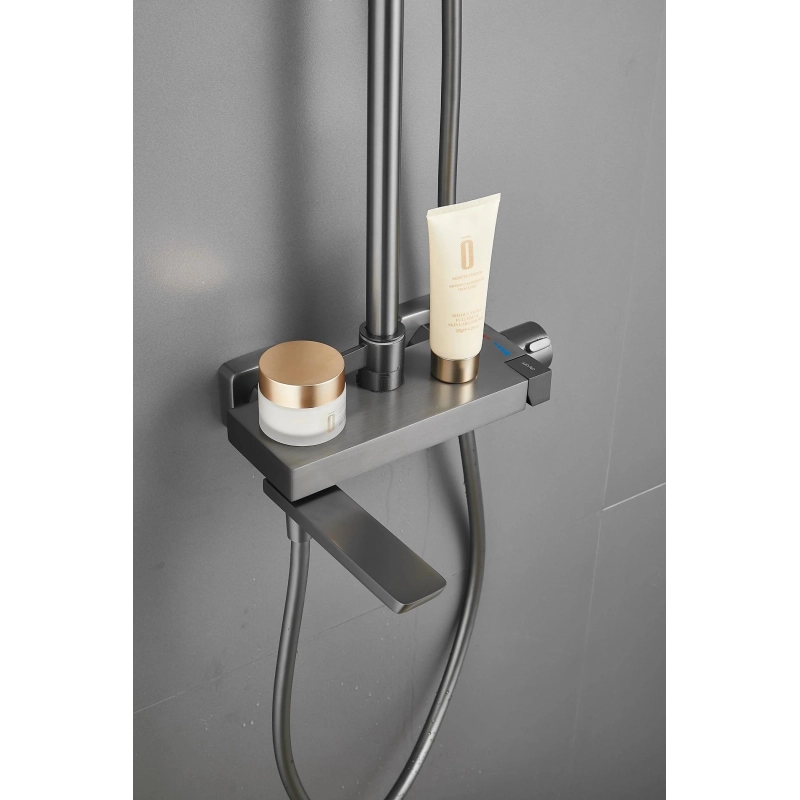 B24672-3 BELZ Душевая система с верх душ. смесит. ручн.лейк., латунь, вороненая сталь