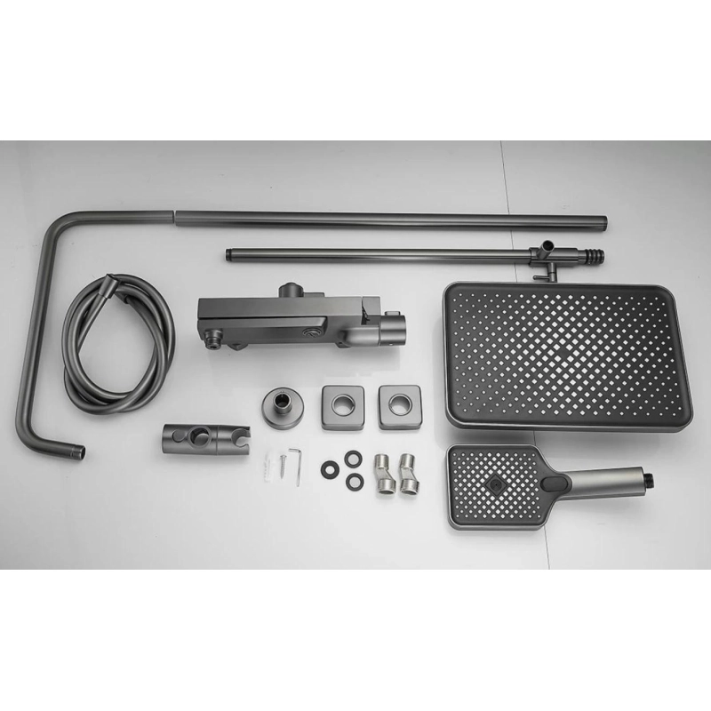 B24672-3 BELZ Душевая система с верх душ. смесит. ручн.лейк., латунь, вороненая сталь