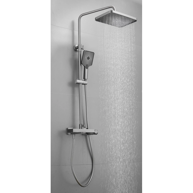 B24672-3 BELZ Душевая система с верх душ. смесит. ручн.лейк., латунь, вороненая сталь