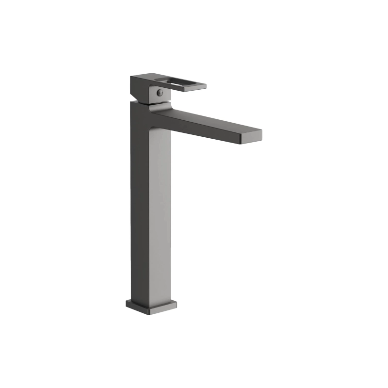 B11658-3 Смеситель BELZ д/раковины, однорыч., высокий излив, латунь, оружейная сталь