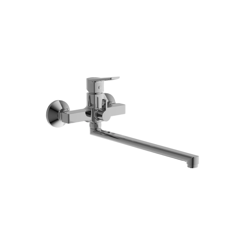 B22715 Смеситель BELZ д/ванны, длинный излив, латунь, хром