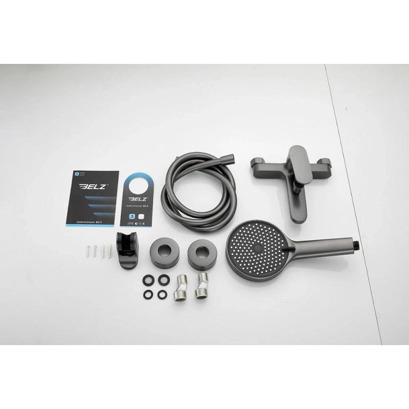 B61713-3 Смеситель BELZ д/ванны, латунь, оружейная сталь