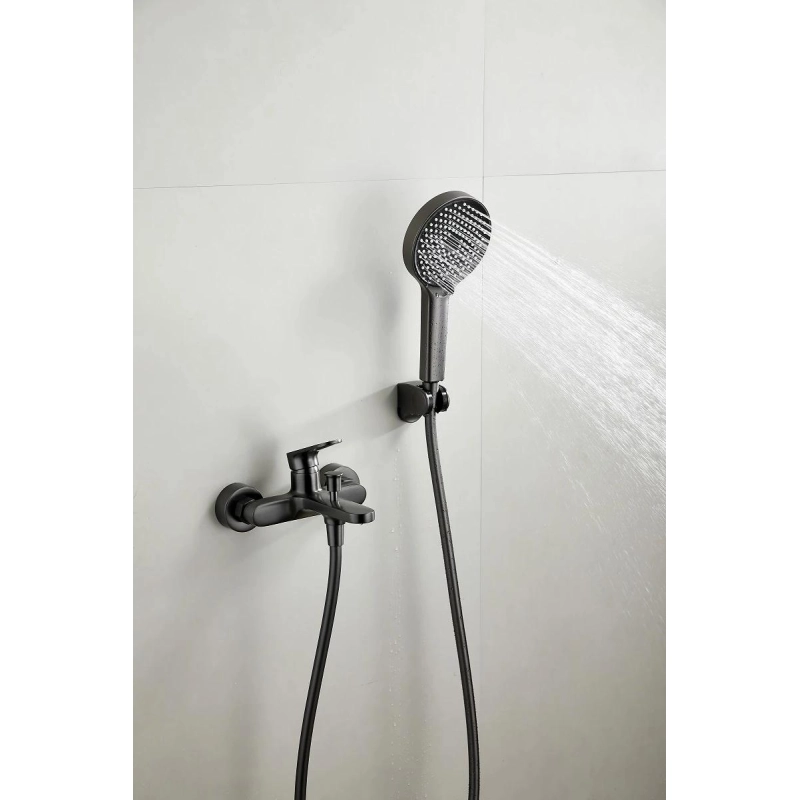 B61713-3 Смеситель BELZ д/ванны, латунь, оружейная сталь