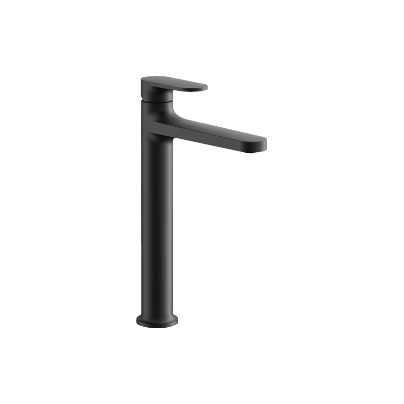 B11713-7 Смеситель BELZ д/раковины, однорыч., высокий излив, латунь, черный