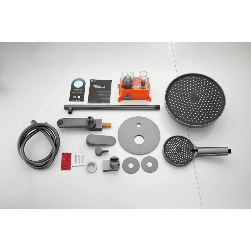 B80713-3 BELZ Душевая система встраиваемая с верх душ. смесит. ручн.лейк., латунь, оружейная сталь