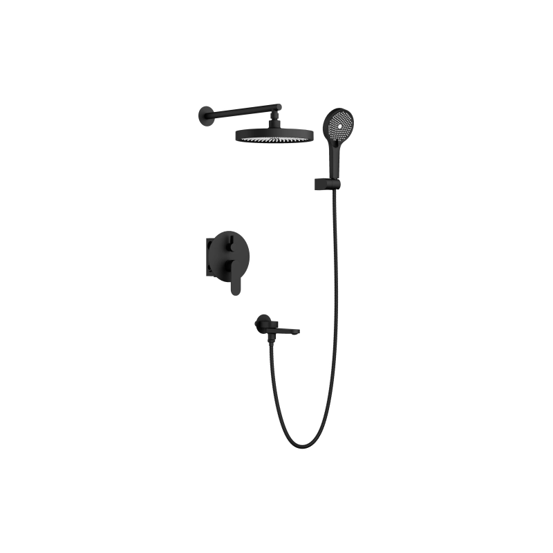 B80713-7 BELZ Душевая система встраиваемая с верх душ. смесит. ручн.лейк., латунь, черный