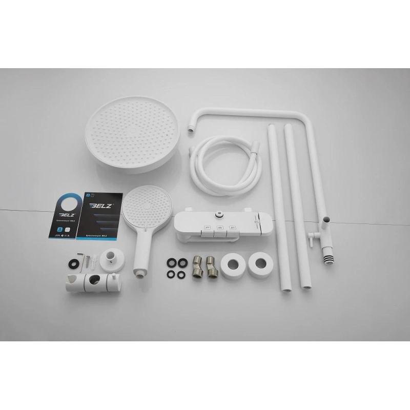 B25713-8 BELZ Душевая система с верх душ. смесит. ручн.лейк., латунь, белый