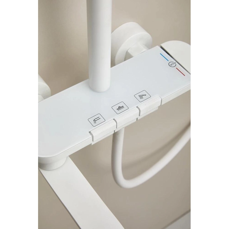 B25713-8 BELZ Душевая система с верх душ. смесит. ручн.лейк., латунь, белый