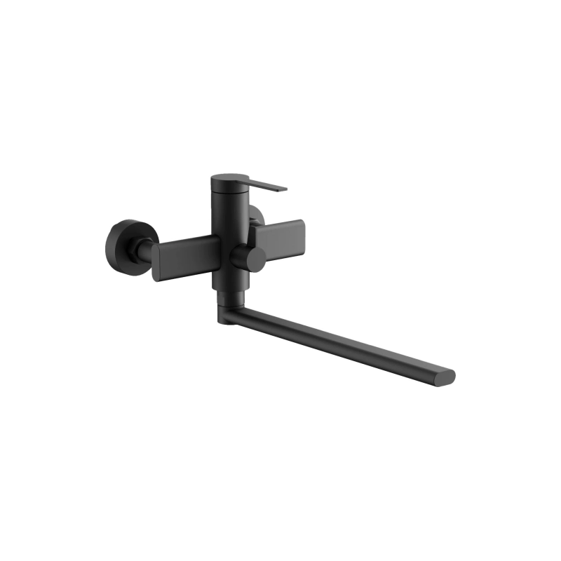 B22813-7 Смеситель BELZ д/ванны, длинный излив, нерж. сталь, черный