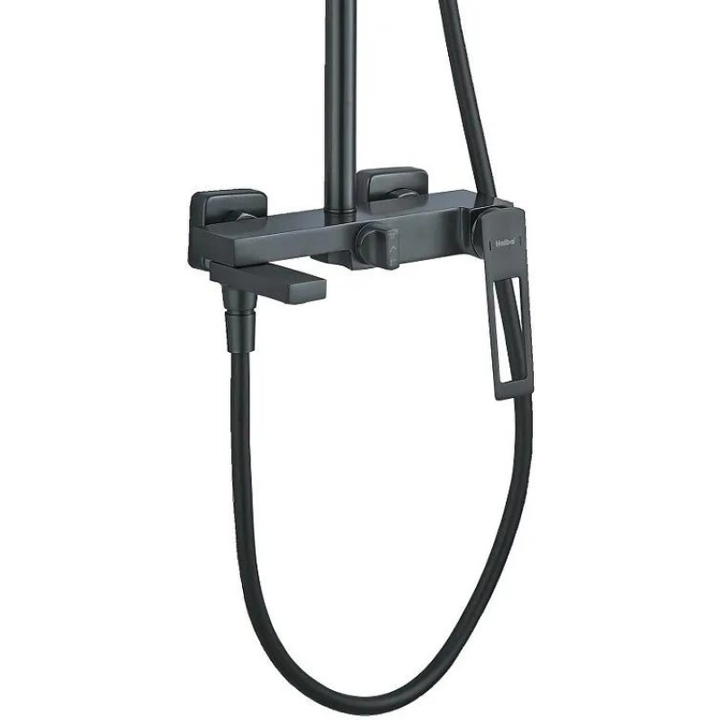 B24817-3 BELZ Душевая система с верх душ. смесит. ручн.лейк., нерж. сталь, оружейная сталь