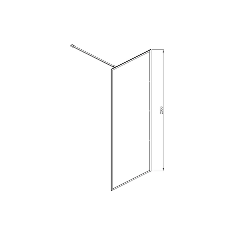 Душевая перегородка RICHMOND Walk-in 90х200 см, черный, AZNAG6310900Black