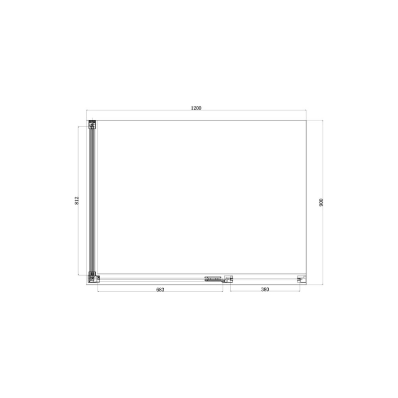 Душевое ограждение ONTARIO 90х120х200 см, левая, б/поддона, золото, AZNBB1231L900GOLD