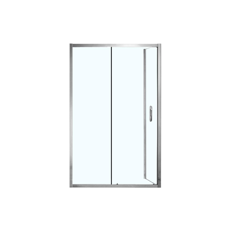 Душевое ограждение MILTON 120х80х200 см, левая, б/поддона, серебро, AZND1131L1200