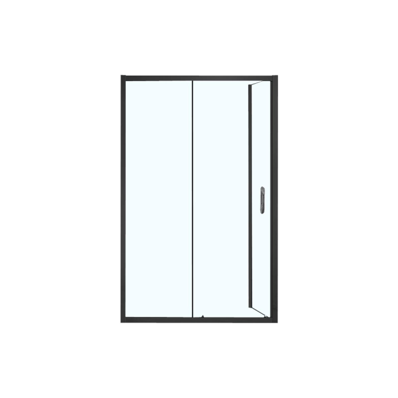 Душевое ограждение MILTON 120х80х200 см, левая, б/поддона, черный, AZND1131L1200BLACK