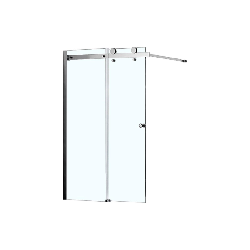 Шторка для ванны CARLEON 100х150 см, раздвижная, хром, AZNKB61211000