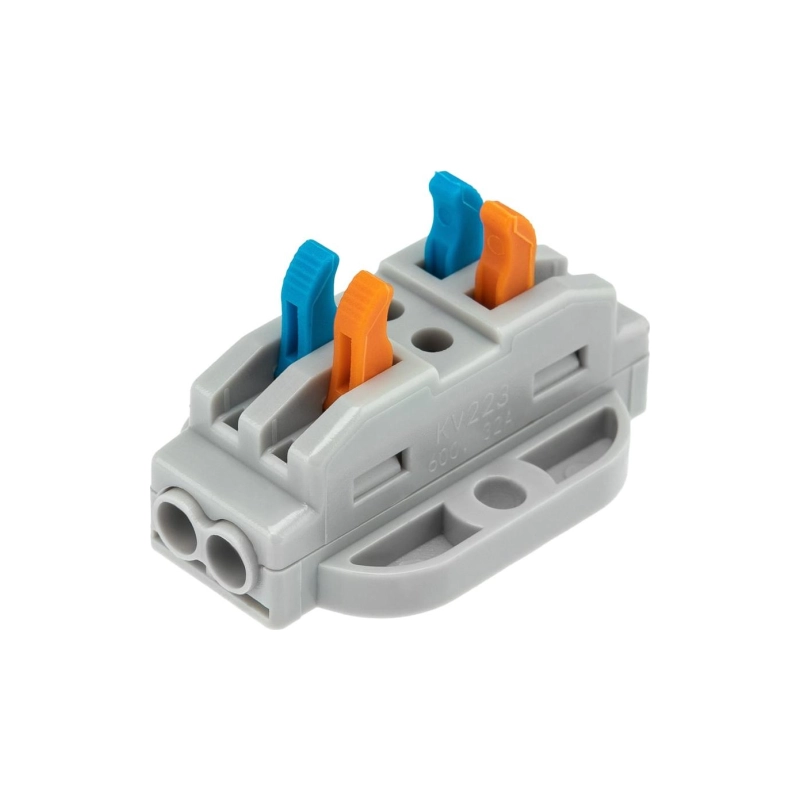 REXANT Клемма проходная СМК 2х2 проходн. разветв. 2 полюса, с монтаж площадкой