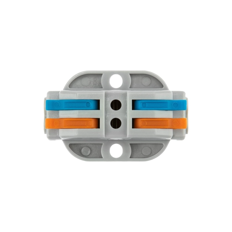 REXANT Клемма проходная СМК 2х2 проходн. разветв. 2 полюса, с монтаж площадкой