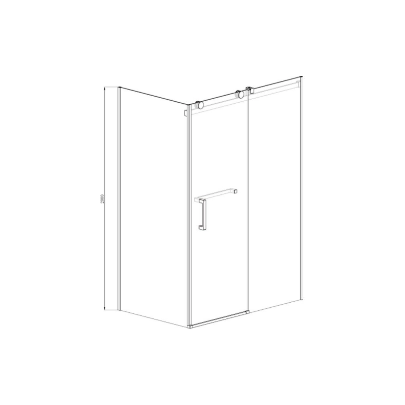 Душевое ограждение VANCOUVER 80х120х200 см, правая, б/поддона, серебро, AZNKF1131R800