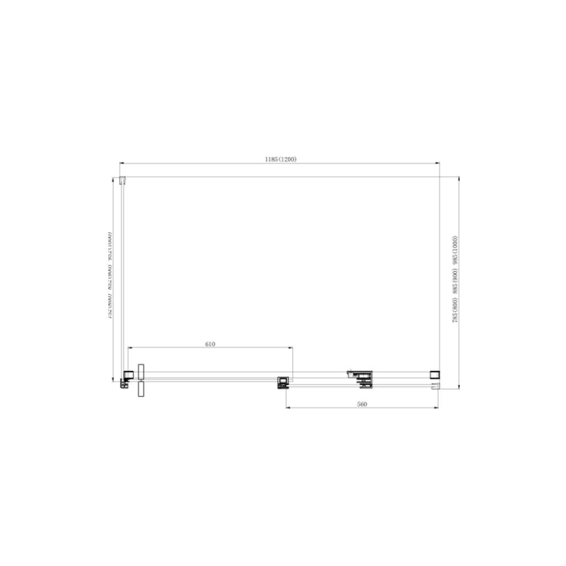 Душевое ограждение VANCOUVER 80х120х200 см, правая, б/поддона, серебро, AZNKF1131R800
