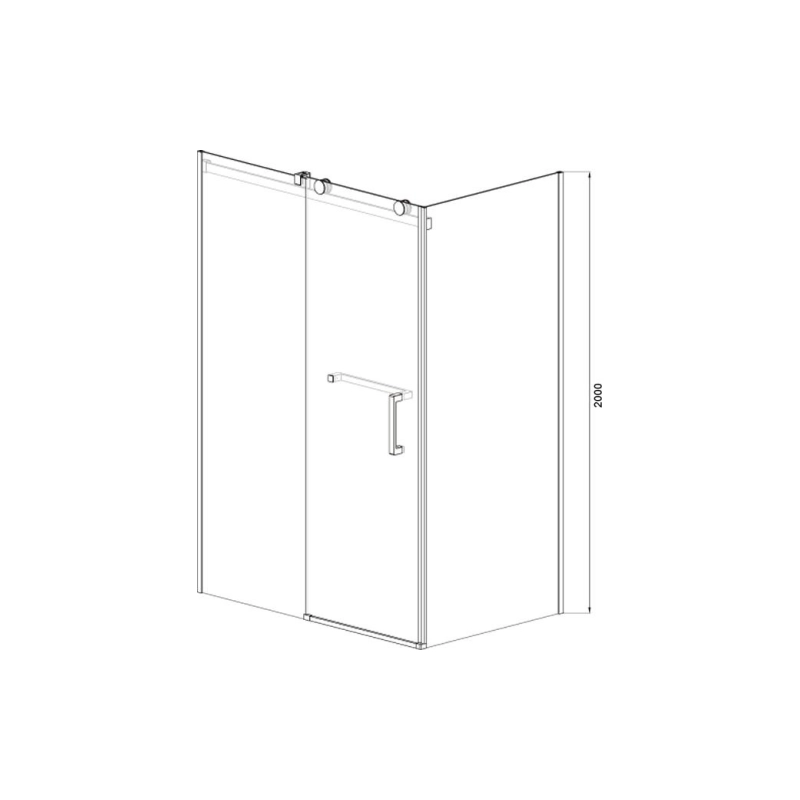Душевое ограждение VANCOUVER 90х120х200 см, левая, б/поддона, серебро, AZNKF1131L900