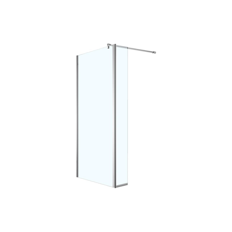 Душевая перегородка CHICAGO Walk-in 120x195 см, доп.перегородка б/поддона, серебро, AZNAR63211200