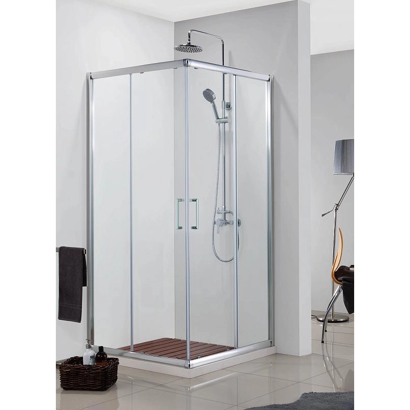 Душевое ограждение GREENWOOD 80х80х185 см, квадратная, б/поддона, серебро, AZNNE1142800
