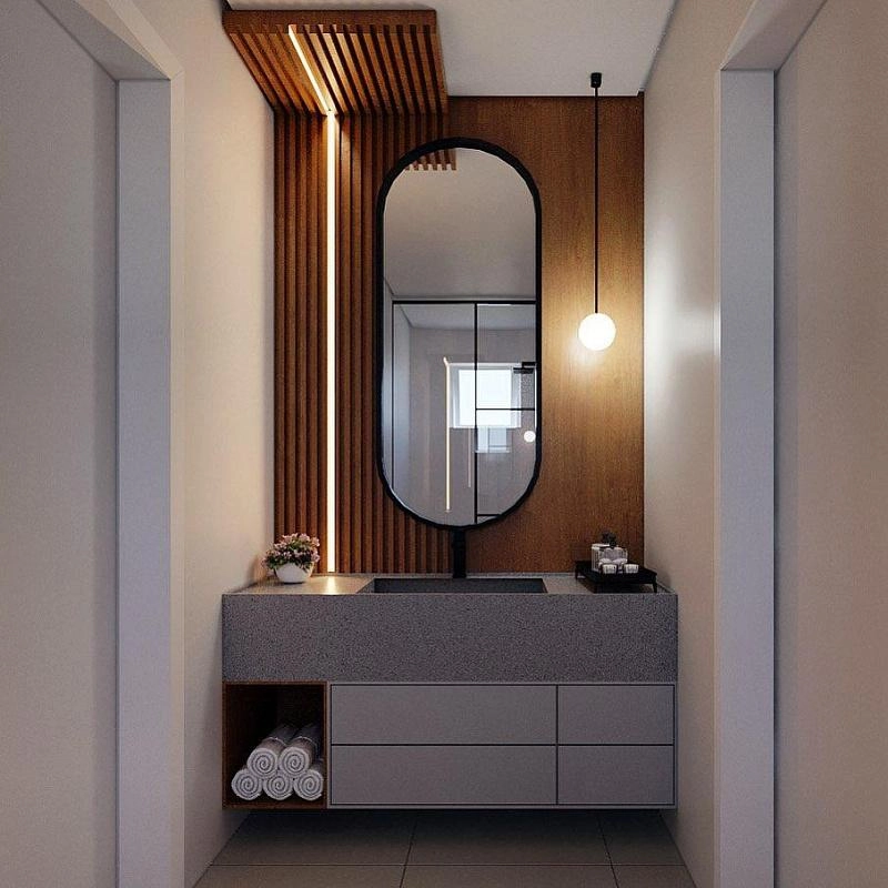 Зеркало AZARIO Виола-лофт 500х1000 (ШВ) б/полки, пластиковая рама, ФР-00002431