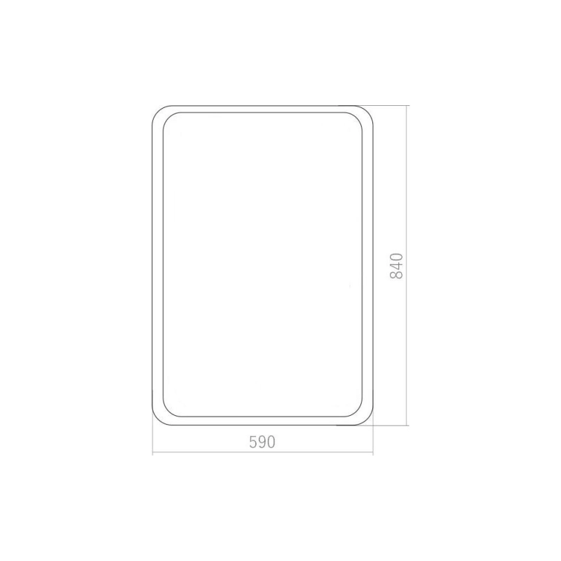 Зеркало AZARIO Мальта-лофт 600х800 (ШВ) б/полки, пластиковая рама, ФР-00002427